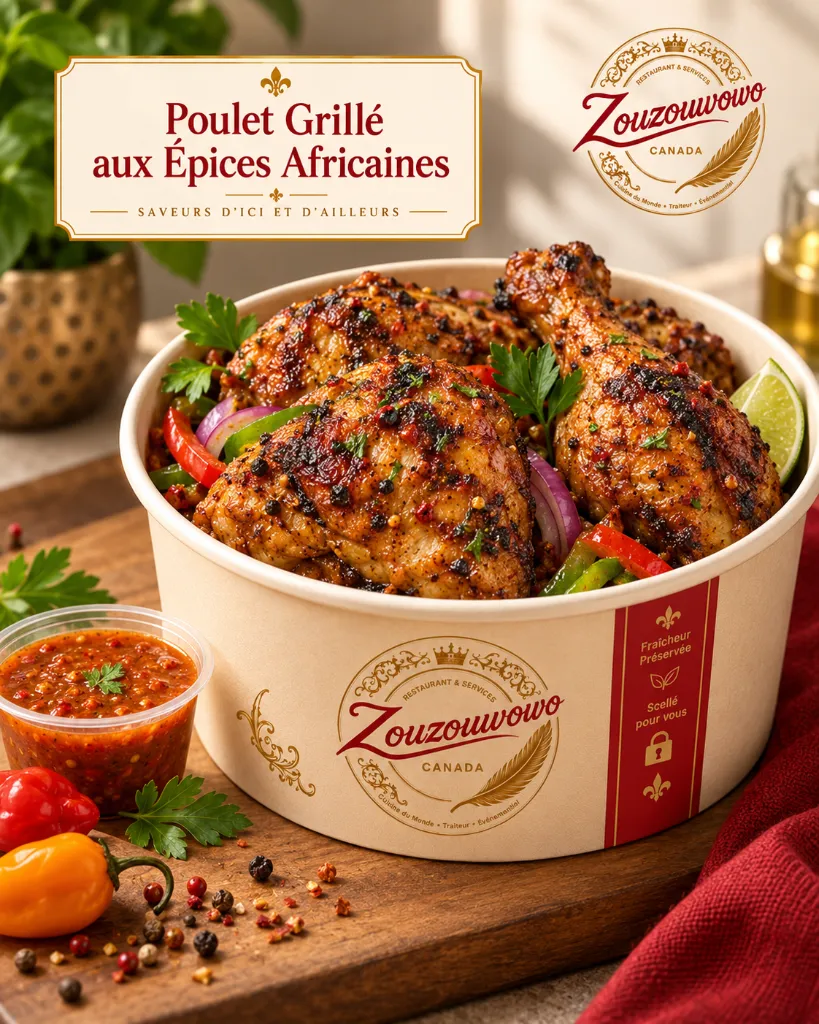 Poulet Grillé aux Épices Africaines (Individuel)
