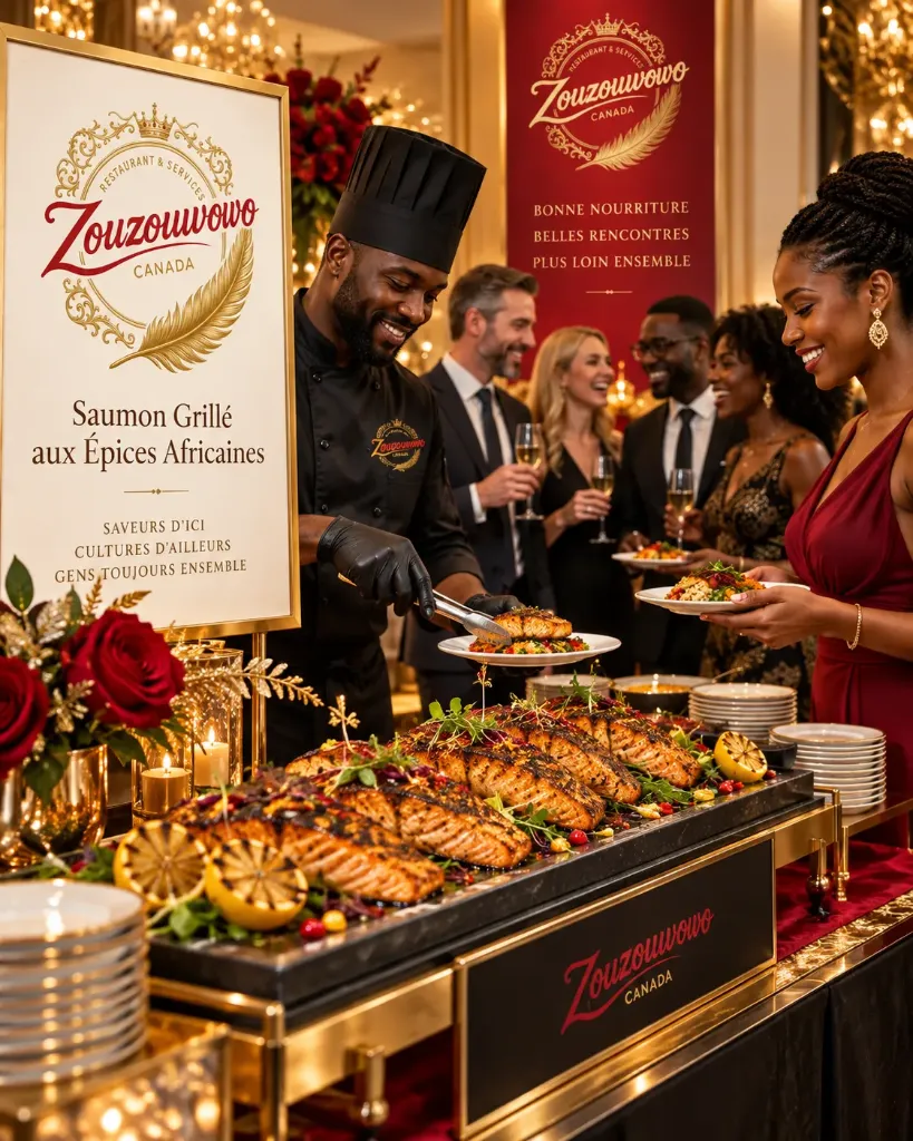 Saumon Grillé aux Épices Africaines (Individuel)